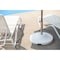 Us Weight Fillable 120lb Capacity Free Standing Umbrella Base, White, Commercial FUB120WE - alternate 3